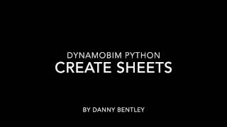 DynamoBIM Python Beginner Create sheets