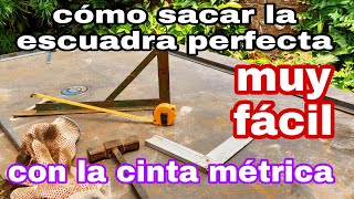 Cómo Sacar una Escuadra Perfecta con una Cinta Métrica, escuadra perfecta