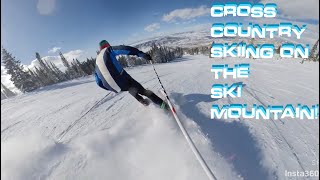 DOWNHILL SKING on Cross country skis!!//Ski Vlog 3 part 1