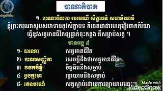 សិក្ខាបទនិងអង្គនៃសិក្ខាបទ