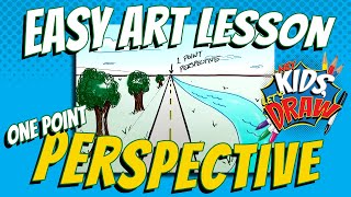 How to Draw One-Point Perspective - Easy Art Lesson for Kids