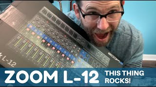 Zoom LiveTrack L-12 First Impression Audio Mixer Interface Setup \u0026 Review by Eric Roberts