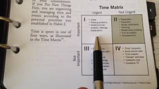 How to use the Franklin Covey Time Matrix