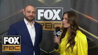 Adam Kownacki talks with Heidi Androl before his press conference | INTERVIEW |