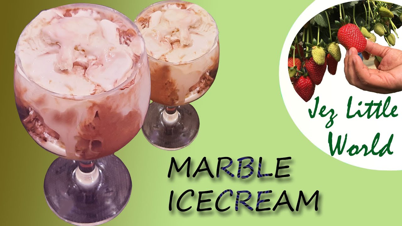 Marble Ice Cream Chocolate Vanilla Ice Cream Home Made Marble Ice