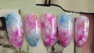 【Watchnail Teach Me-406th phase】Glittering and Translucent Flowers by Freehand【你求窝教-第406期】晶莹半透勾绘花