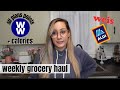 GROCERY HAUL ALDI + WEIS | CALORIES + WW ALL PLANS POINTS 💙💚💜 | SOMETHING TINA