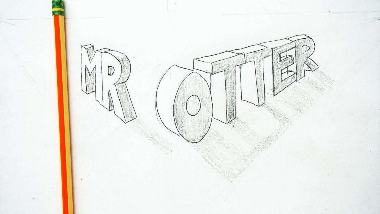 How To Draw Block Letters In Perspective - Draw Easy