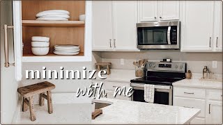 MINIMIZE WITH ME ✨ EXTREME declutter of my entire kitchen! organizing & getting rid of EVERYTHING!