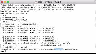 tf variable: TensorFlow Variable Initialize With NumPy Values- TensorFlow Tutorial