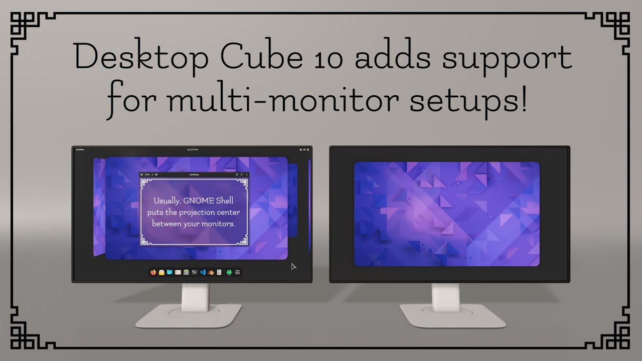The Desktop Cube Fixes Multi Monitor Issues Youtube