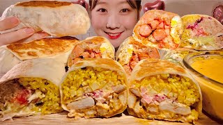 ASMR Giant Burrito【Mukbang/ Eating Sounds】【English subtitles】