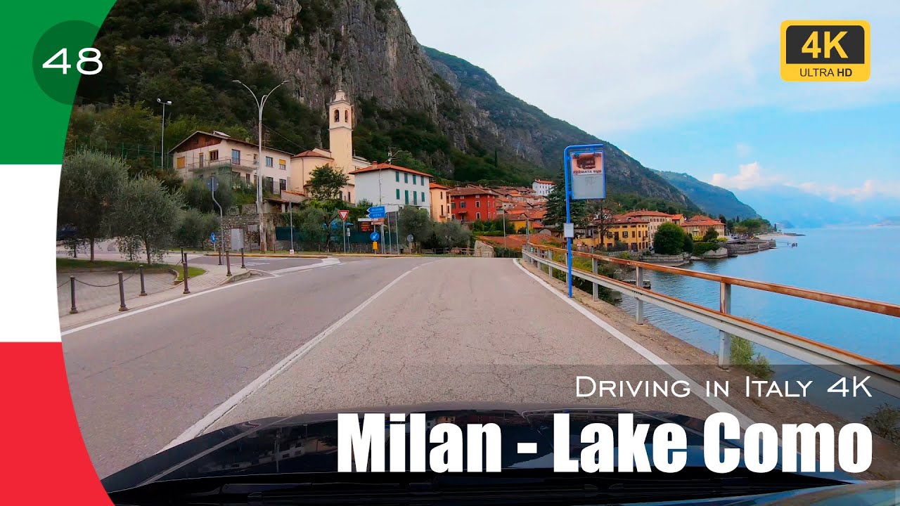 Driving From MIlan To Lake Como In Italy - YouTube