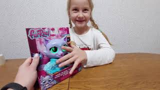 Распаковка Интерактивная игрушка Hasbro Furreal Friends  Котенок Флиттер (F1545_F1827) из rozetka