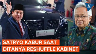 Momen Mendikti Saintek Satryo Kabur Saat Ditanya Wartawan soal Reshuffle Kabinet