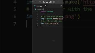 It is so easy to generate a qr code in python...