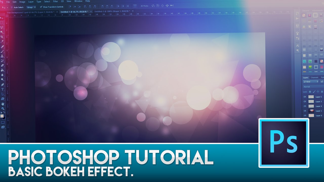 Photoshop Tutorial - Basic Bokeh Effect - YouTube