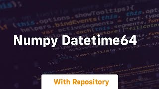numpy datetime64