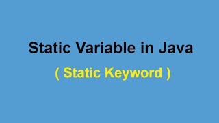 static Variables in Java (Hindi/Urdu) || Static Keyword in Java | coded fork
