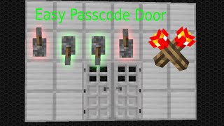 EASY Minecraft Lever Password Door Tutorial (Java/Bedrock)