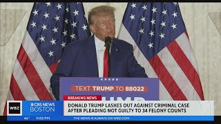 Trump lashes out against criminal charges after pleading not guilty