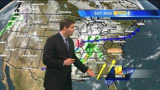 Breezy with increasing clouds on Tuesday