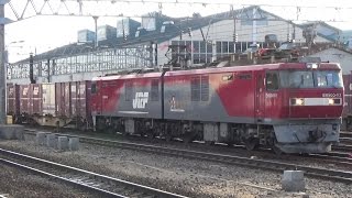 レッドベア DF200 金太郎 EH500 到着～機関車付替～出発 五稜郭駅にて (2014/12/13)