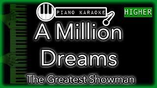 A Million Dreams (HIGHER +3) - The Greatest Showman - Piano Karaoke Instrumental
