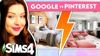Building a House Using GOOGLE vs. PINTEREST Rooms in The Sims 4 // Sims 4 Build Challenge