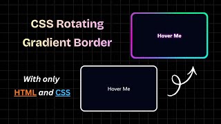 Rotating Gradient Border Animation using HTML & CSS | No JavaScript