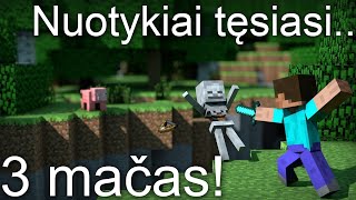 Žaidžiame Minecraft lietuviškai | 2v2 trečias mačas!