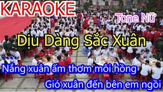 Karaoke Dịu Dàng Sắc Xuân Tone Nữ Beat Mới 2025