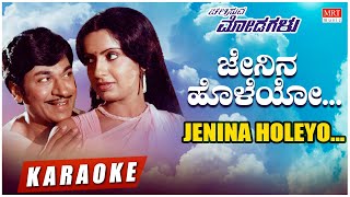 Jenina Holeyo - Karaoke | Chalisuva Modagalu | Dr.Rajkumar, Ambika, Saritha | Kannada Old Songs
