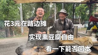 花3元一个人在路边摊，实现熏豆腐自由，我能否吃回本