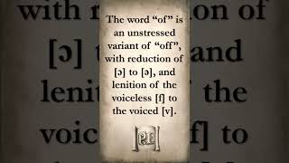 Do You Know of the History of "of"? #etymology