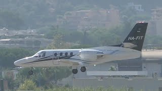 Cessna 500 Citation I | JetStream | HA-FIT | Landing at Cannes [4K]