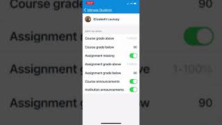 Canvas | Parent Observer | How to View & Set Alerts Using Canvas Parent App