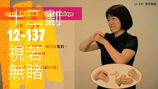 臺灣手語語料彙整【視若無睹】12 137