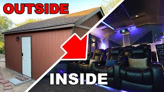 I Turned a Boring Shed into an EPIC Home Theater Setup