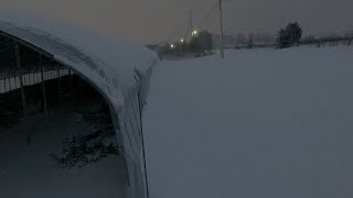 ビニールハウス倒壊しました【緊急動画】【大雪】【あと少し】【新規就農1年目】