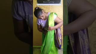 புடவையில் தாவணி/இந்த மாறி ஒரு தடவை புடவை கட்டி பாருங்க🥰Half saree/#sareedrapingvedio/#youtubeshorts