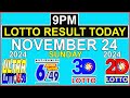 Lotto Result Today 9pm November 24 2024 PCSO