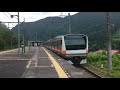 jr青梅線 御嶽駅のe233系　jr Ōme line mitake station　 2018.7