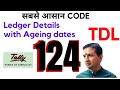 Tally Chapter 124 TDL for Ledger details with Ageing By Rajiv Mishra Computer class | TDL File Banay