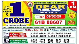 🔴Lottery Sambad Today 01:00pm 09/02/25 Morning Dear Lottery Result Pdf Download