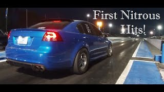 Nitrous G8 hits the track!! (Bonus Torque storm run with BTR 3 NA cam and 6-7 lbs)