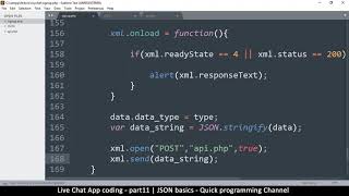 Live chat app | Part11 JSON Basics | Javascript, AJAX, HTML, CSS, JSON, PHP, MYSQL Tutorial