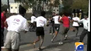 Geo Reports-Lahore Marathon-23 Mar 2012