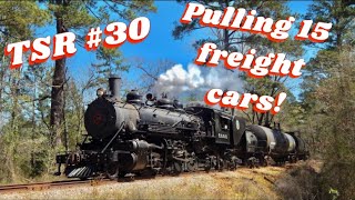 Texas State Railroad #30 pulling revenue freight! 03/21/2019