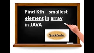 Find Kth smallest element in an array using Quick Select